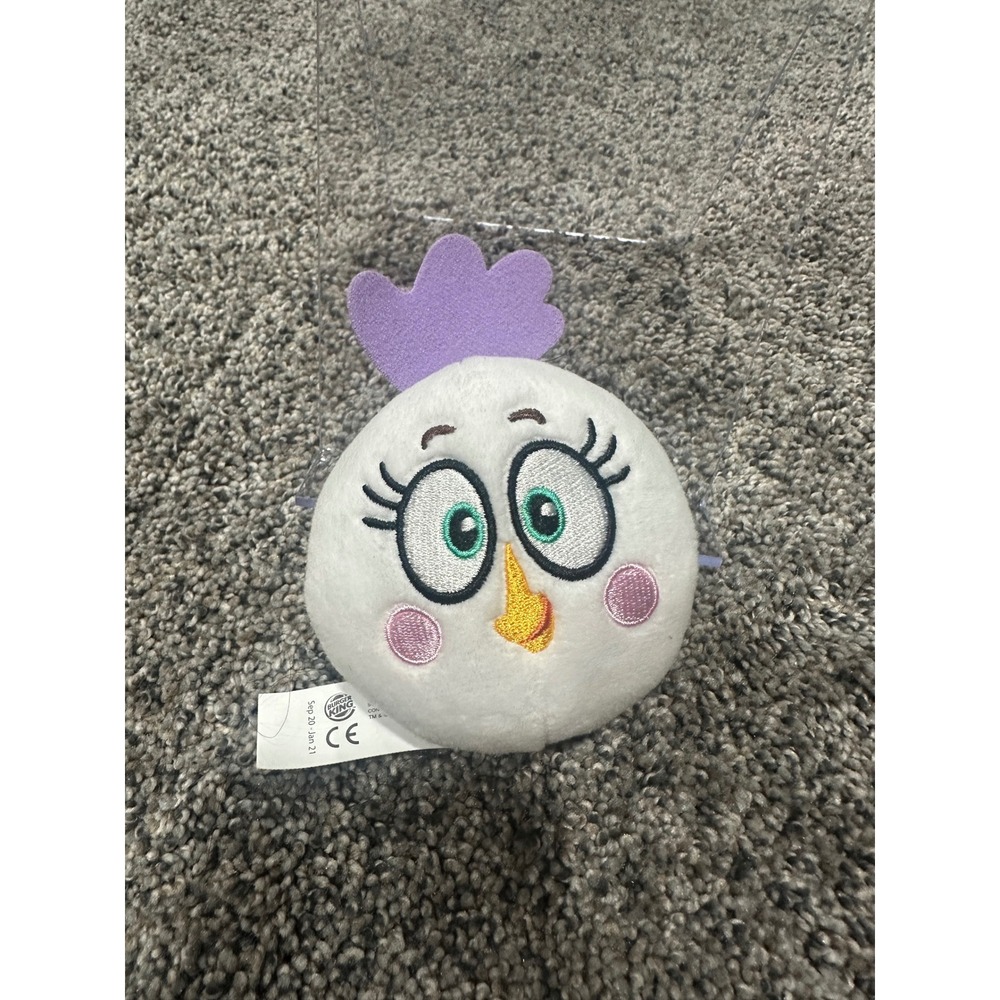Angry Birds Matilda White Bird Plush 2021 Burger King Toy Rovio Collectible